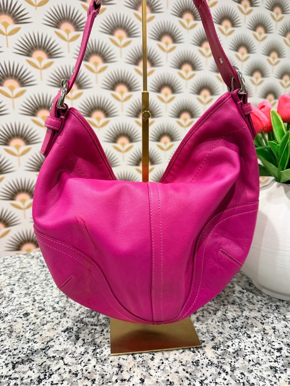 Coach Y2K Fuchsia SoHo Hobo Bag - Sleek Everyday Hobo